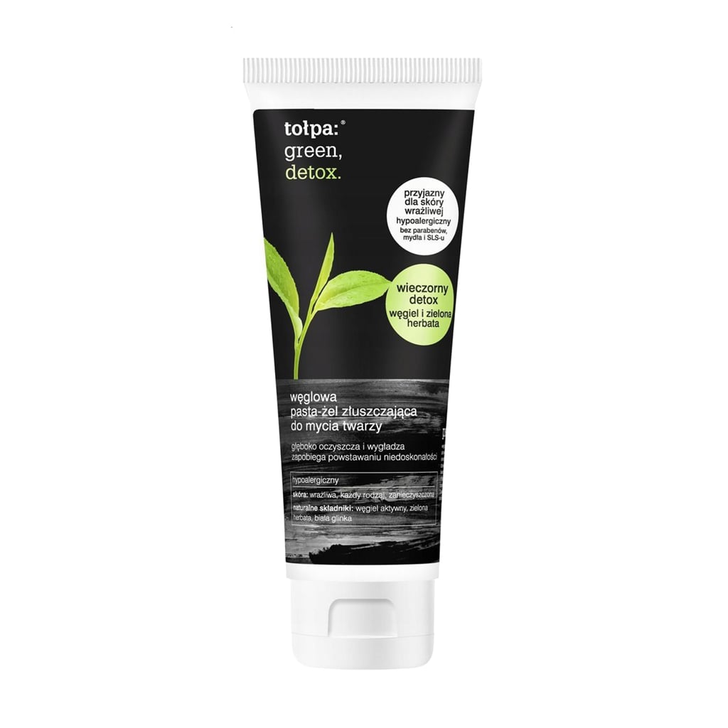 Вугільна паста для очищення обличчя Tolpa Green Detox., 125 мл